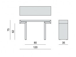 Miyabi console table dimensions